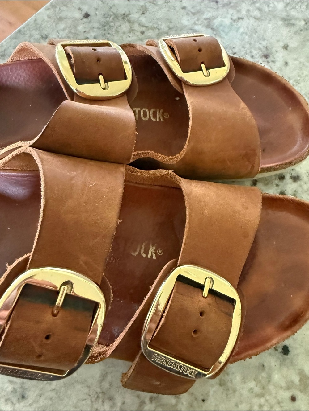 Birkenstock Tan Suede Two-Strap Sandal - Picture 5 of 8